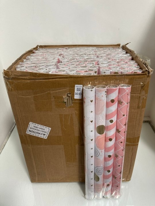 Lot 1033  
            Marchington SR13 - Parcel Delivery Only 

                
QTY OF 4 PACK GIFT WRAP SETS IN VARIOUS DESIGNS: LOCATION - H1