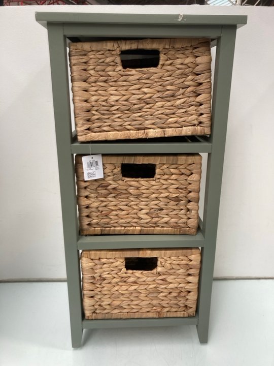 Lot 1123  
            Marchington SR13 - Parcel Delivery Only 

                
JOHN LEWIS & PARTNERS PINE 3 DRAWER UNIT IN SAGE GREEN-ORIGINAL RRP £90.00: LOCAT...