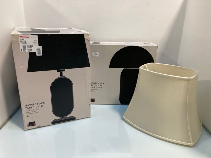 Lot 1210  
            Marchington SR13 - Parcel Delivery Only 

                
3 X ASSORTED JOHN LEWIS & PARTNERS LIGHTING TO INCLUDE MUSHROOM XL LED TOUCH TABL...