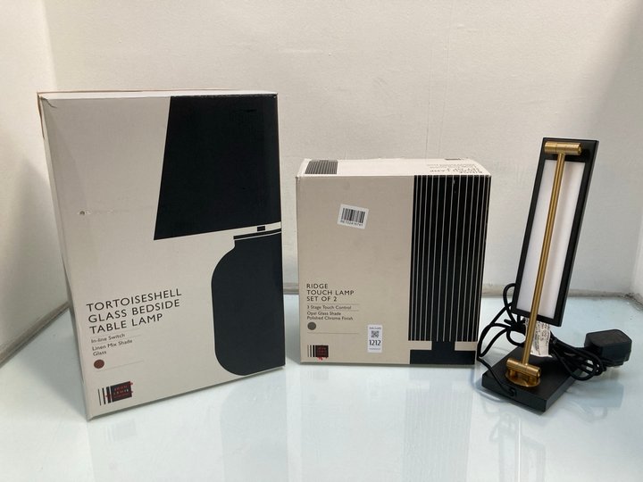 Lot 1212  
            Marchington SR13 - Parcel Delivery Only 

                
3 X ASSORTED JOHN LEWIS & PARTNERS LIGHTING TO INCLUDE TORTOISESHELL GLASS BEDSID...