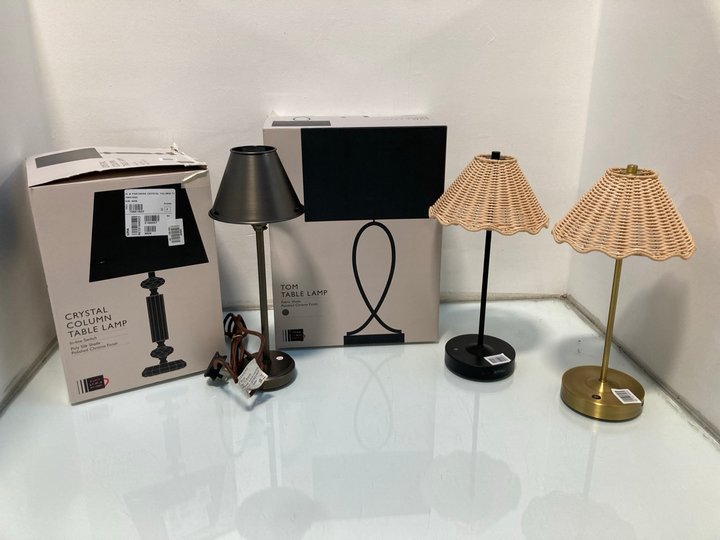 Lot 1225  
            Marchington SR13 - Parcel Delivery Only 

                
5 X ASSORTED JOHN LEWIS & PARTNERS LIGHTING TO INCLUDE CRYSTAL COLUMN TABLE LAMP ...