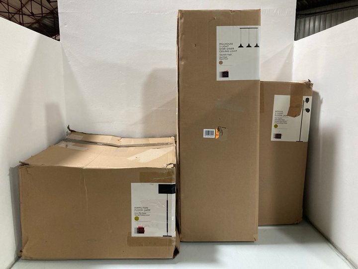 Lot 1248  
            Marchington SR13 - Parcel Delivery Only 

                
3 X ASSORTED JOHN LEWIS & PARTNERS LIGHTING TO INCLUDE RODOS 3 LIGHT FLOOR LAMP I...