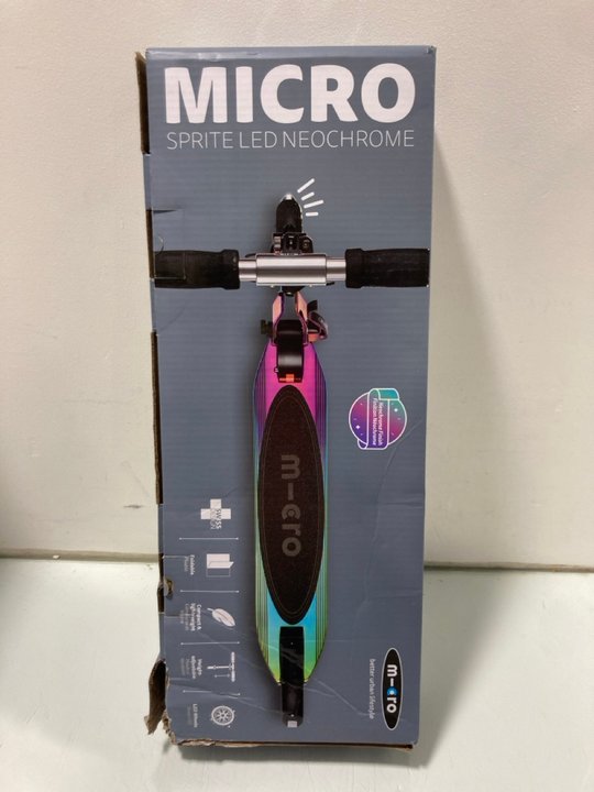 Lot 1253  
            Marchington SR13 - Parcel Delivery Only 

                
M-CRO MICRO SPRITE LED NEOCHROME FOLDING SCOOTER: LOCATION - G13