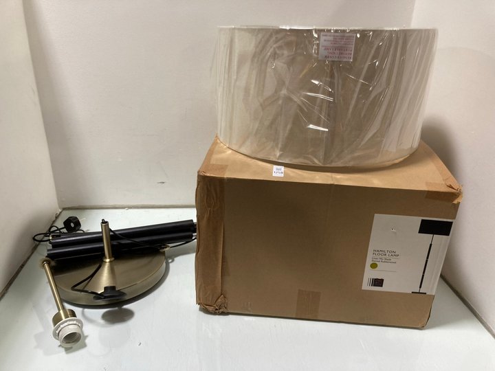 Lot 1258  
            Marchington SR13 - Parcel Delivery Only 

                
2 X JOHN LEWIS & PARTNERS HAMILTON FLOOR LAMPS IN MATT BLACK FINISH & STAINED RUB...