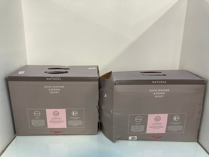 Lot 1269  
            Marchington SR13 - Parcel Delivery Only 

                
JOHN LEWIS & PARTNERS NATURAL DUCK FEATHER & DOWN 10.5 TOG SINGLE DUVET TO INCLUD...