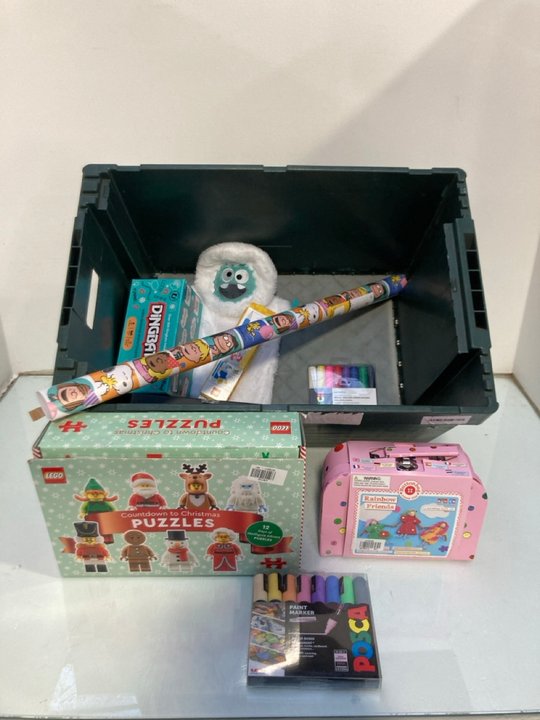 Lot 1272  
            Marchington SR13 - Parcel Delivery Only 

                
QTY OF ASSORTED CHILDRENS ITEMS TO INCLUDE POSCA 8 PACK PAINT MARKERS IN ASSORTED...
