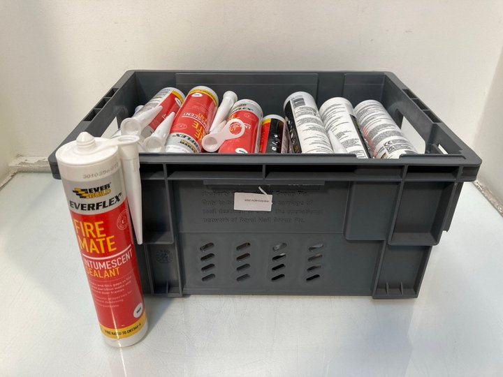 Lot 1288  
            Marchington SR13 - Parcel Delivery Only 

                
QTY OF EVER BUILD 295ML EVERFLEX FIRE MATE INTUMESCENT SEALANT IN WHITE (18+ ID R...