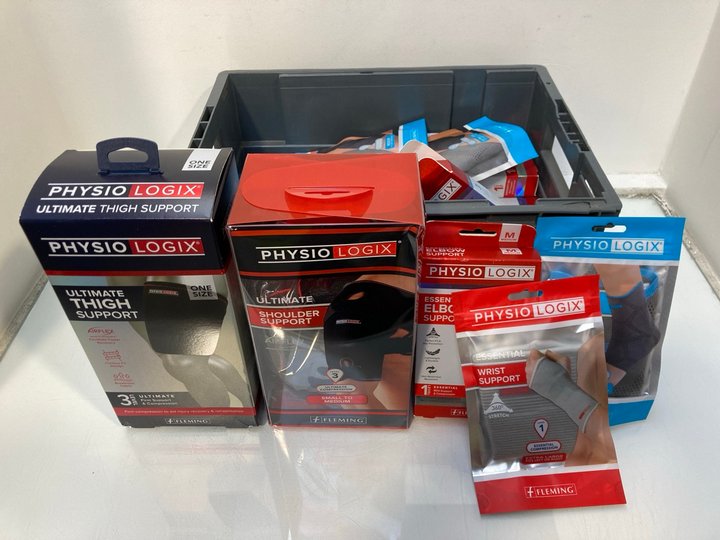 Lot 1290  
            Marchington SR13 - Parcel Delivery Only 

                
QTY OF PHYSIO LOGIX ITEMS TO INCLUDE 3 LEVEL ULTIMATE THIGH SUPPORT IN BLACK - ON...