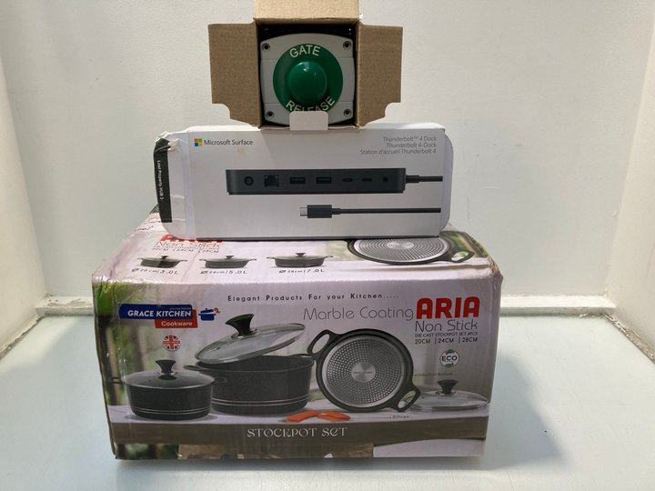 Lot 1303  
            Marchington SR13 - Parcel Delivery Only 

                
3 X ASSORTED ITEMS TO INCLUDE GRACE KITCHEN COOKWARE ARIA NON STICK 6 PIECE DIE C...