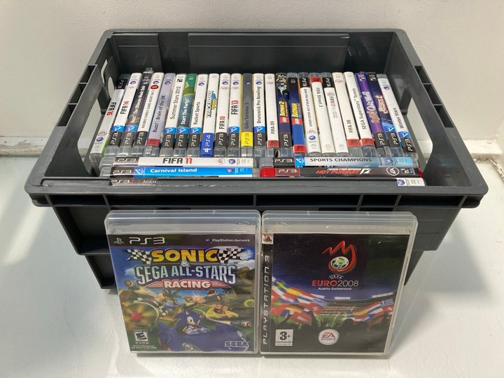 Lot 1315  
            Marchington SR13 - Parcel Delivery Only 

                
QTY OF ASSORTED VIDEO GAMES TO INCLUDE PS3 WINTER STARS GAME (18+ ID REQUIRED): L...