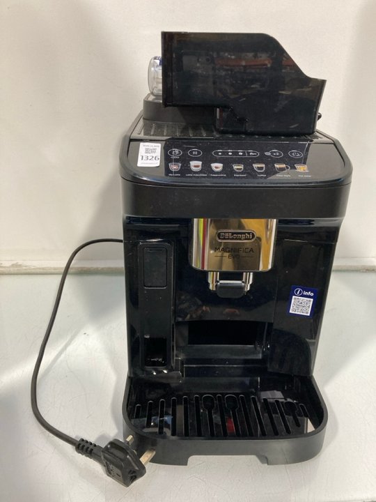 Lot 1326  
            Marchington SR13 - Parcel Delivery Only 

                
DELONGHI MAGNIFICA EVO FULLY AUTOMATIC BEAN TO CUP COFFEE MACHINE IN BLACK - ORIG...