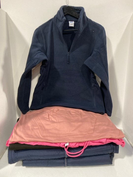 Lot 1327  
            Marchington SR13 - Parcel Delivery Only 

                
QTY OF ASSORTED CLOTHING IN VARIOUS SIZES TO INCLUDE JUST HOODS L/S HOODIE IN PIN...