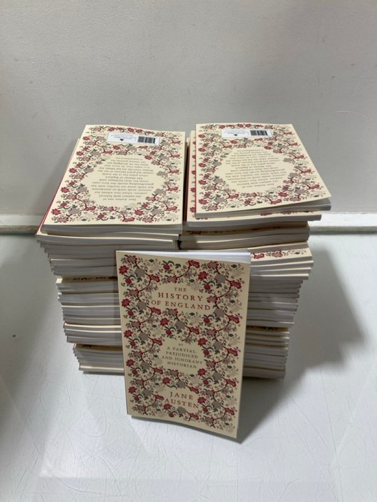 Lot 1345  
            Marchington SR13 - Parcel Delivery Only 

                
QTY OF THE HISTORY OF ENGLAND BOOKS BY JANE AUSTEN: LOCATION - F14