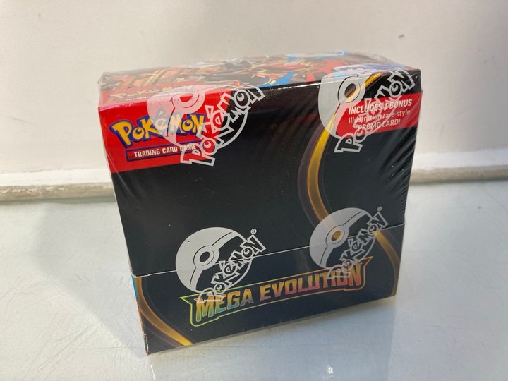 Lot 1363  
            Marchington SR13 - Parcel Delivery Only 

                
POKEMON TCG: MEGA EVOLUTION ENHANCED BOOSTER DISPLAY BOX - 36 PACK & 1 PROMO CARD...