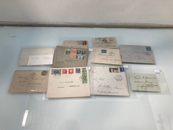 Lot 1414  
            Marchington SR13 - Parcel Delivery Only 

                
TEN ITEMS OF EARLY FRENCH POSTAL HISTORY, ALL IN PRETECTIVE BAGS, MANY DEALER PRI...