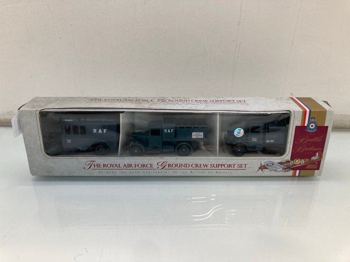 Lot 1452  
            Marchington SR13 - Parcel Delivery Only 

                
ROYAL AIR FORCE WORLD WAR TWO GROUND CREW SUPPORT MODEL VEHICLE SET, BOED: LOCATI...