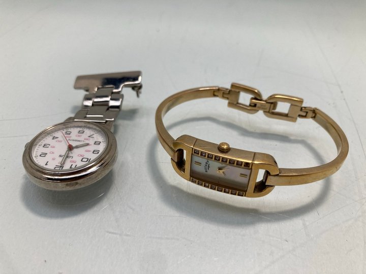 Lot 1461  
            Marchington SR13 - Parcel Delivery Only 

                
A LADIES ROTARY DRESS WATCH AND A LORUS NURSES WATCH: LOCATION - F10