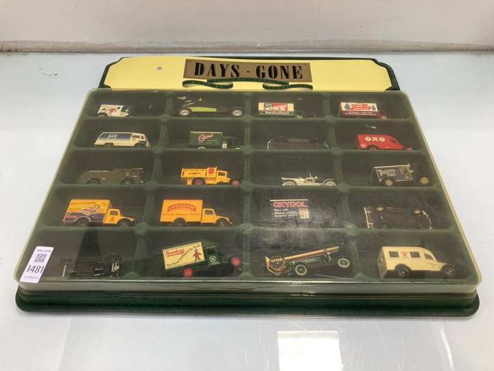 Lot 1481  
            Marchington SR13 - Parcel Delivery Only 

                
A LLEDO DAYS GONE WALL HUNG SHOP DISPLAY UNIT COMPLETE WITH TWENTY DIE-CAST MODEL...