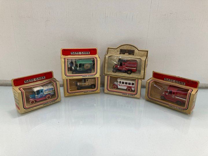 Lot 1491  
            Marchington SR13 - Parcel Delivery Only 

                
SIX ASSORTED VINTAGE DIE CAST MODEL VEHICLES, ALL WITH BOX: LOCATION - F10