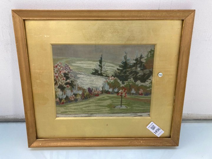 Lot 1496  
            Marchington SR13 - Parcel Delivery Only 

                
AN ANTIQUE TAPESTRY, FRAMED, MOUNTED AND GLAZED: LOCATION - F11