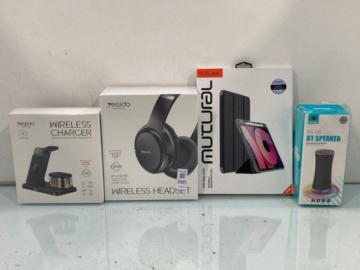 Lot 1505  
            Marchington SR13 - Parcel Delivery Only 

                
4 X ASSORTED TECH ITEMS TO INCLUDE YESIDO HI-RES AUDION EP04 WIRELESS HEADSET IN ...