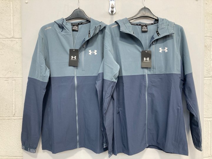 Lot 1529  
            Marchington SR13 - Parcel Delivery Only 

                
2 X UNDER ARMOUR MENS JD VANISH JACKETS IN GREY-UK SIZE S -ORIGINAL COMBINED RRP ...
