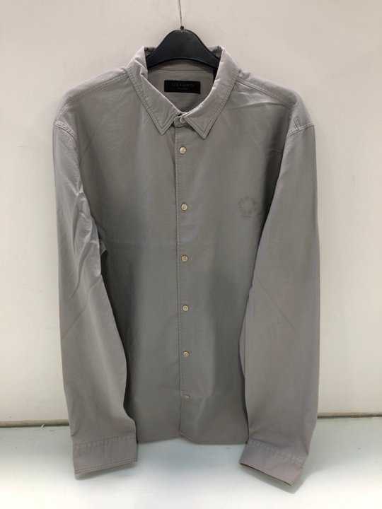 Lot 1578  
            Marchington SR13 - Parcel Delivery Only 

                
ALL SAINTS MENS HAVEN LONG SLEEVE SHIRT IN GREY-UK SIZE XXL-ORIGINAL RRP £99.00: ...