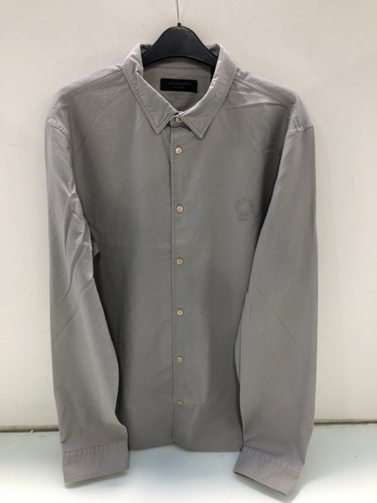 Lot 1582  
            Marchington SR13 - Parcel Delivery Only 

                
ALL SAINTS MENS HAVEN LONG SLEEVE SHIRT IN GREY-UK SIZE XXL-ORIGINAL RRP £99.00: ...