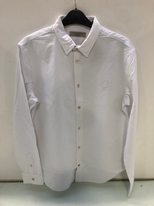 Lot 1584  
            Marchington SR13 - Parcel Delivery Only 

                
ALL SAINTS MENS HAVEN LONG SLEEVE SHIRT IN WHITE-UK SIZE M-ORIGINAL RRP £99.00: L...