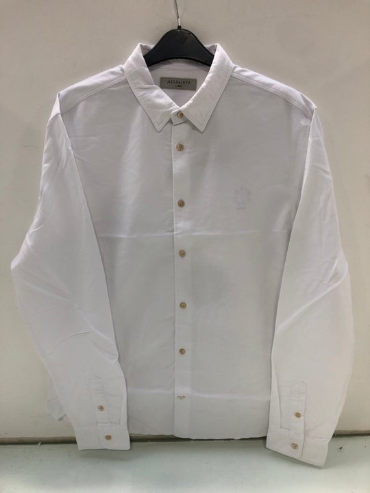 Lot 1589  
            Marchington SR13 - Parcel Delivery Only 

                
ALL SAINTS MENS HAVEN LONG SLEEVE SHIRT IN WHITE-UK SIZE L-ORIGINAL RRP £99.00: L...