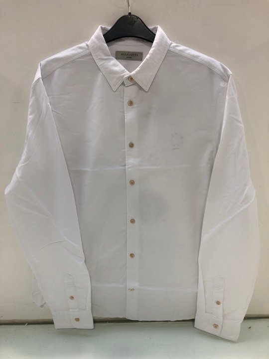 Lot 1591  
            Marchington SR13 - Parcel Delivery Only 

                
ALL SAINTS MENS HAVEN LONG SLEEVE SHIRT IN WHITE-UK SIZE L-ORIGINAL RRP £99.00: L...