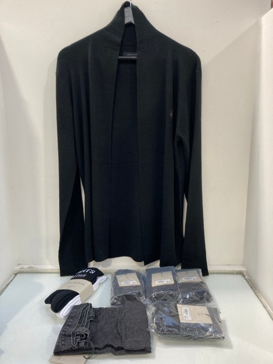 Lot 1604  
            Marchington SR13 - Parcel Delivery Only 

                
7 X ASSORTED ALL SAINTS CLOTHING ITEMS TO INCLUDE 5 X ALL SAINTS TOTE BAGS IN BLA...