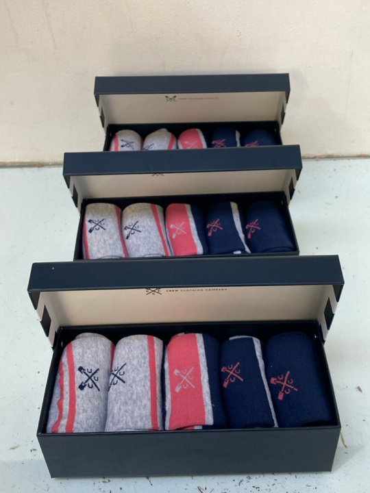 Lot 1668  
            Marchington SR13 - Parcel Delivery Only 

                
3 X BOXES OF 5 PACK BAMBOO SOCKS -ONE SIZE-ORIGINAL COMBINED RRP £105.00: LOCATIO...