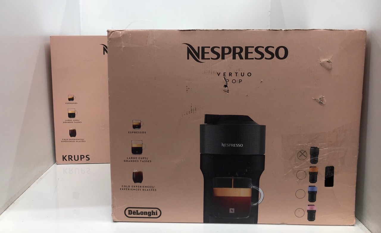 Lot 525  
            Edinburgh SR24 - Delivery Only 

                
NESPRESSO VERTUO POP AUTOMATIC POD COFFEE MACHINE FOR AMERICANO, DECAF, ESPRESSO ...