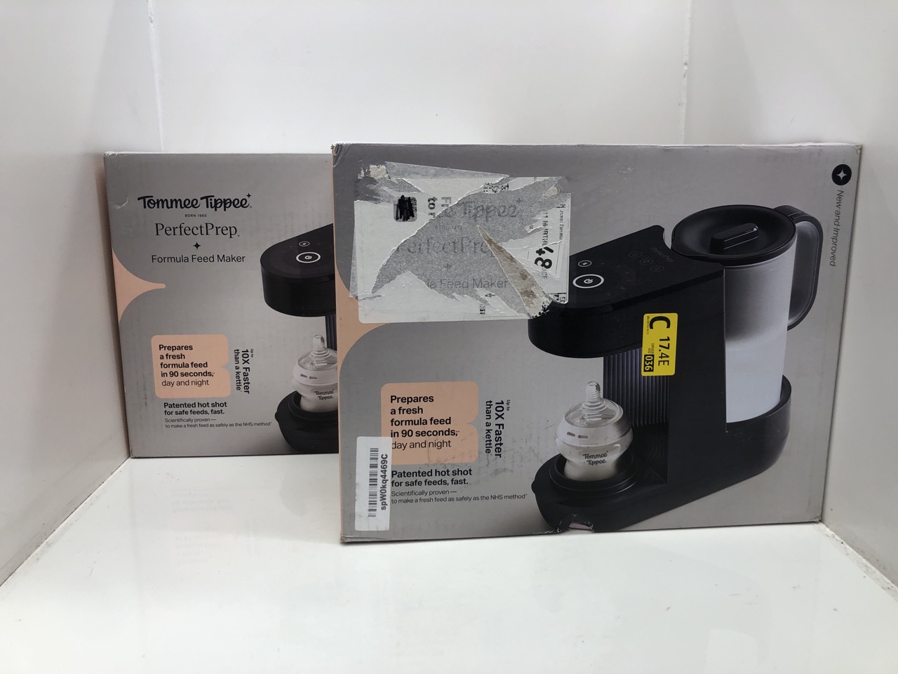 Lot 536  
            Edinburgh SR24 - Delivery Only 

                
2 X TOMMEE TIPPEE PERFECT PREP MACHINE, BABY BOTTLE FORMULA FEED MAKER WITH ANTIB...