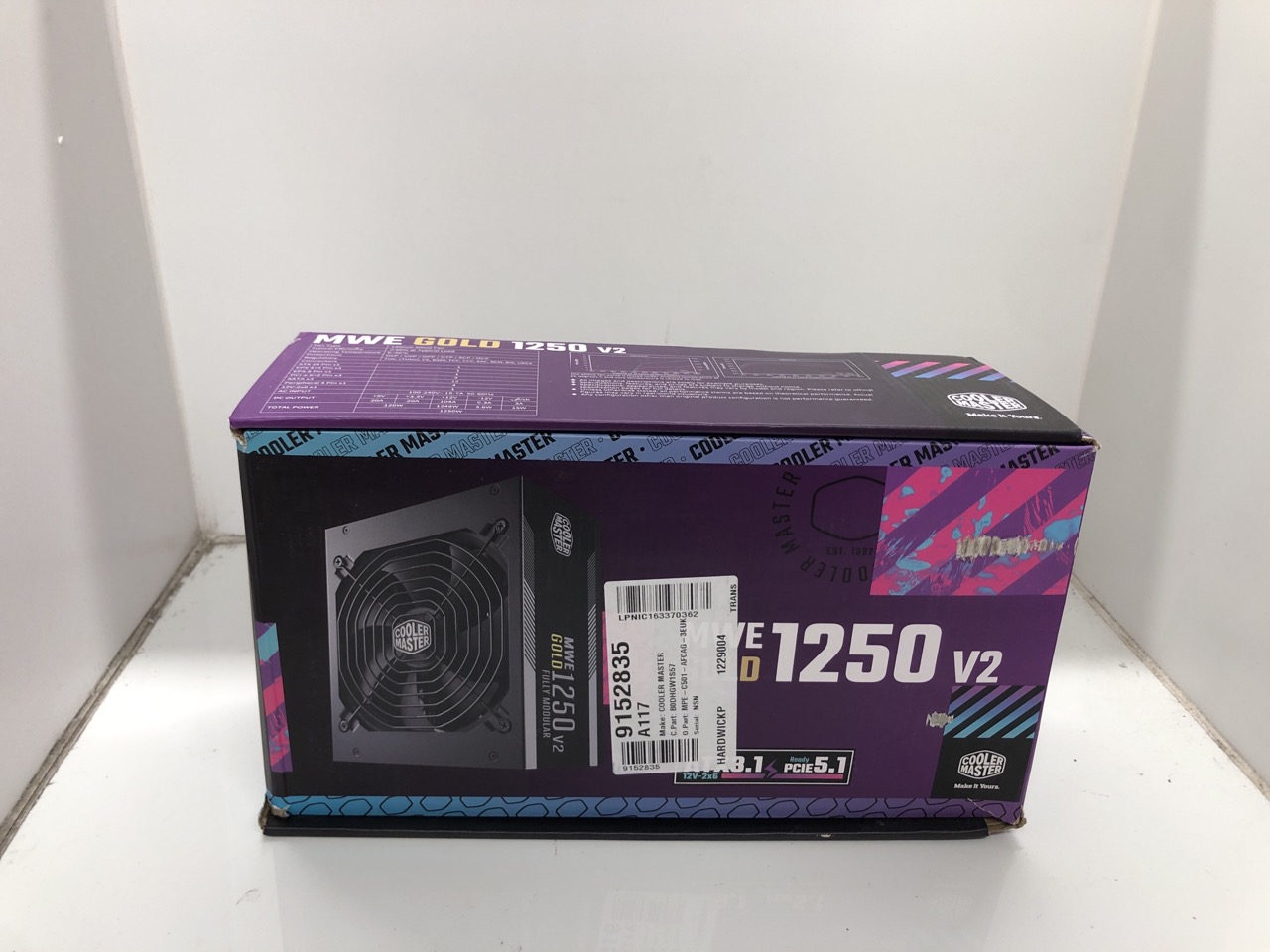 Lot 578  
            Edinburgh SR24 - Delivery Only 

                
COOLER MASTER MWE GOLD 1250 V2 ATX 3.1 FULLY MODULAR PSU (UK PLUG) - ATX 3.1 SUPP...