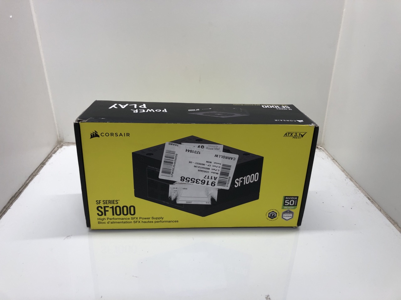 Lot 581  
            Edinburgh SR24 - Delivery Only 

                
CORSAIR SF1000 (2024) FULLY MODULAR LOW NOISE 80 PLUS PLATINUM ATX POWER SUPPLY –...