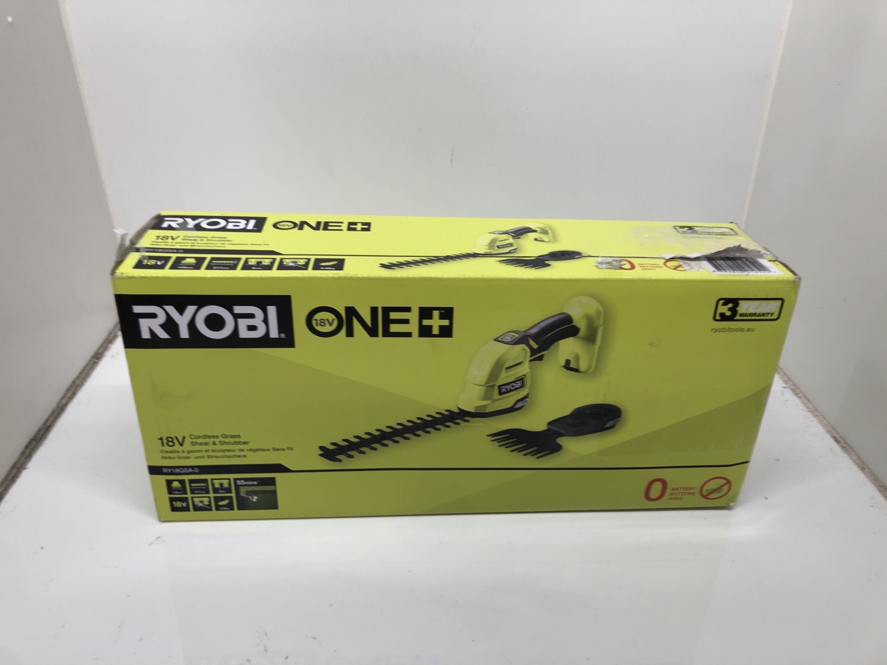 Lot 594  
            Edinburgh SR24 - Delivery Only 

                
RYOBI - RY18GSA-0 18V ONE+ CORDLESS 2-IN-1 GRASS SHEAR & SHRUBBER 18+ ID REQUIRED...