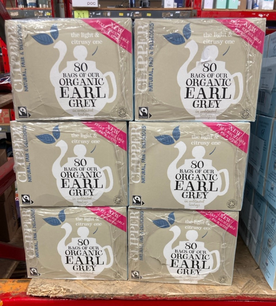 Lot 652  
            Edinburgh SR24 - Delivery Only 

                
6 X CLIPPER FT ORG EARL GREY 80 BAG X 6 (PACK OF 6) ITEMS MAY BE BEST BEFORE: LOC...
