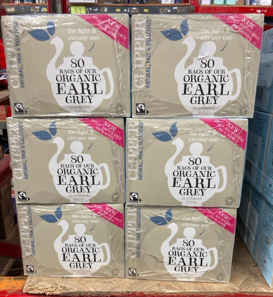 Lot 653  
            Edinburgh SR24 - Delivery Only 

                
6 X CLIPPER FT ORG EARL GREY 80 BAG X 6 (PACK OF 6) ITEMS MAY BE BEST BEFORE: LOC...