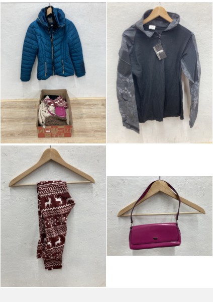 Lot 709  
            Edinburgh SR24 - Delivery Only 

                
1 X BOX OF CLOTHING & APPAREL ITEMS TO INCLUDE OASIS GREEN JACKET XS: LOCATION - ...