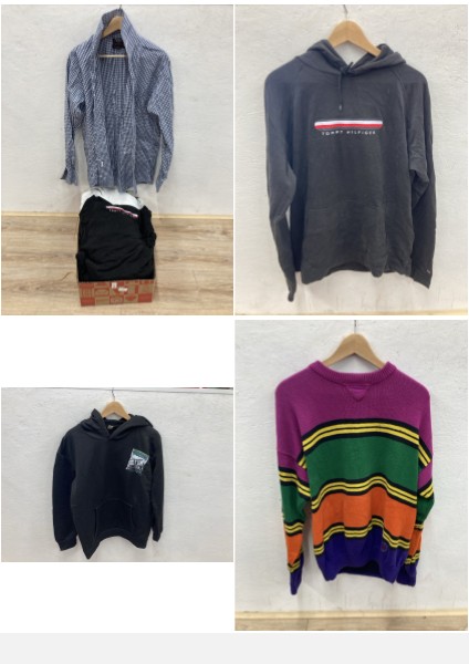 Lot 711  
            Edinburgh SR24 - Delivery Only 

                
1 X BOX OF MENS CLOTHING TO INCLUDE TOMMY HILFIGER BLACK HOODIE UK SIZE L: LOCATI...