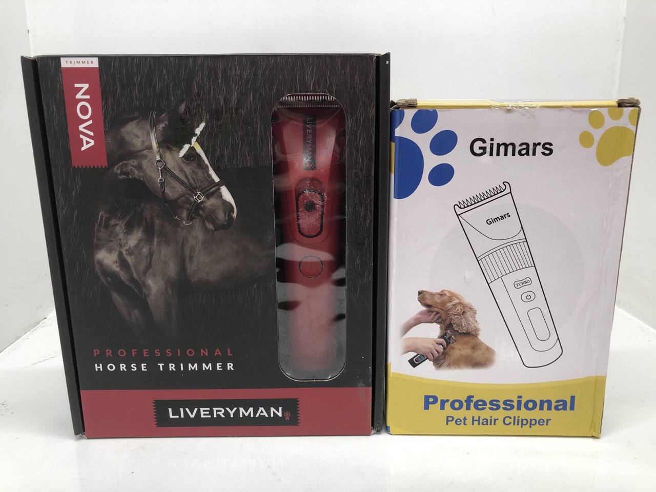 Lot 717  
            Edinburgh SR24 - Delivery Only 

                
LIVERYMAN NOVA HORSE TRIMMER + GIMARS 4 IN 1 LOW NOISE 4-SPEED 7000 RPM DOG CLIPP...