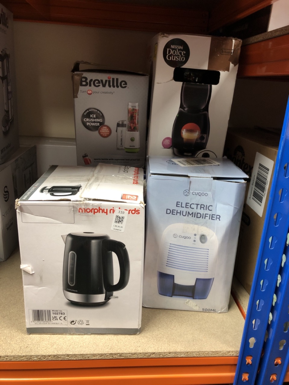 Lot 119  
            Edinburgh SR34 - Delivery Only 

                
QUANTITY OF KITCHEN & APPLIANCES ITEMS TO INCLUDE CUQOO 500ML MINI DEHUMIDIFIER –...