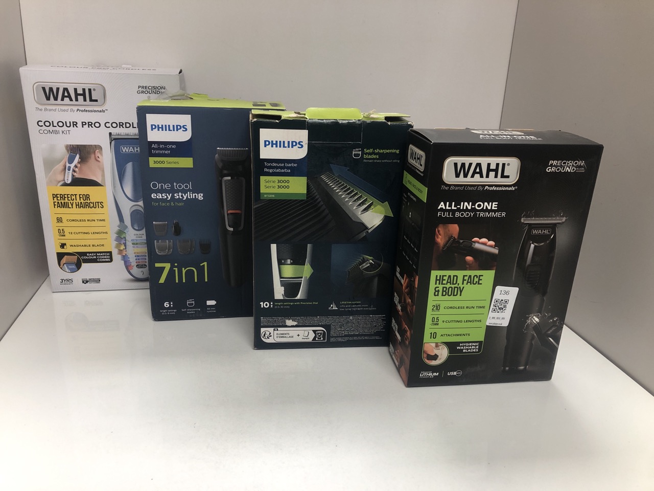 Lot 136  
            Edinburgh SR34 - Delivery Only 

                
QUANTITY OF HEALTH & BEAUTY ITEMS TO INCLUDE WAHL ALL-IN-ONE FULL BODY TRIMMER FO...