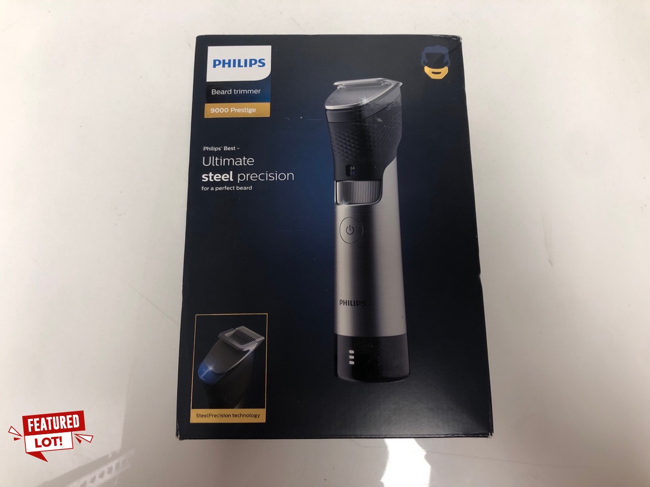 Lot 13  
            Edinburgh SR34 - Delivery Only 

                
PHILIPS BEARD TRIMMER 9000 SERIES, LIFT & TRIM PRO SYSTEM, SILVER, WHICH BEST BUY...