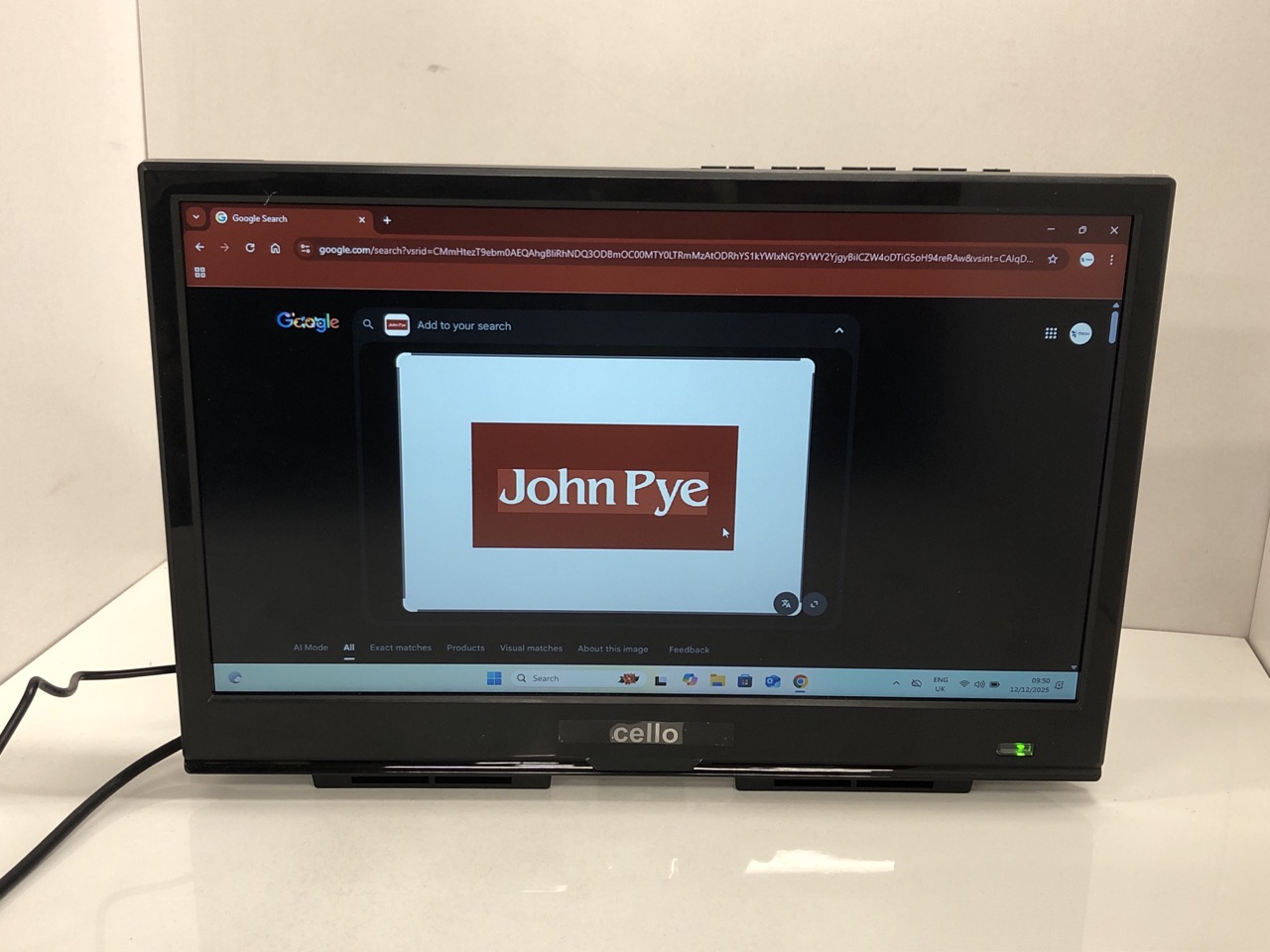 Lot 14  
            Edinburgh SR34 - Delivery Only 

                
CELLO FULL HD TV MIT INTEGRATED DVD PLAYER 16 INCH MONITOR: LOCATION - TOP 50