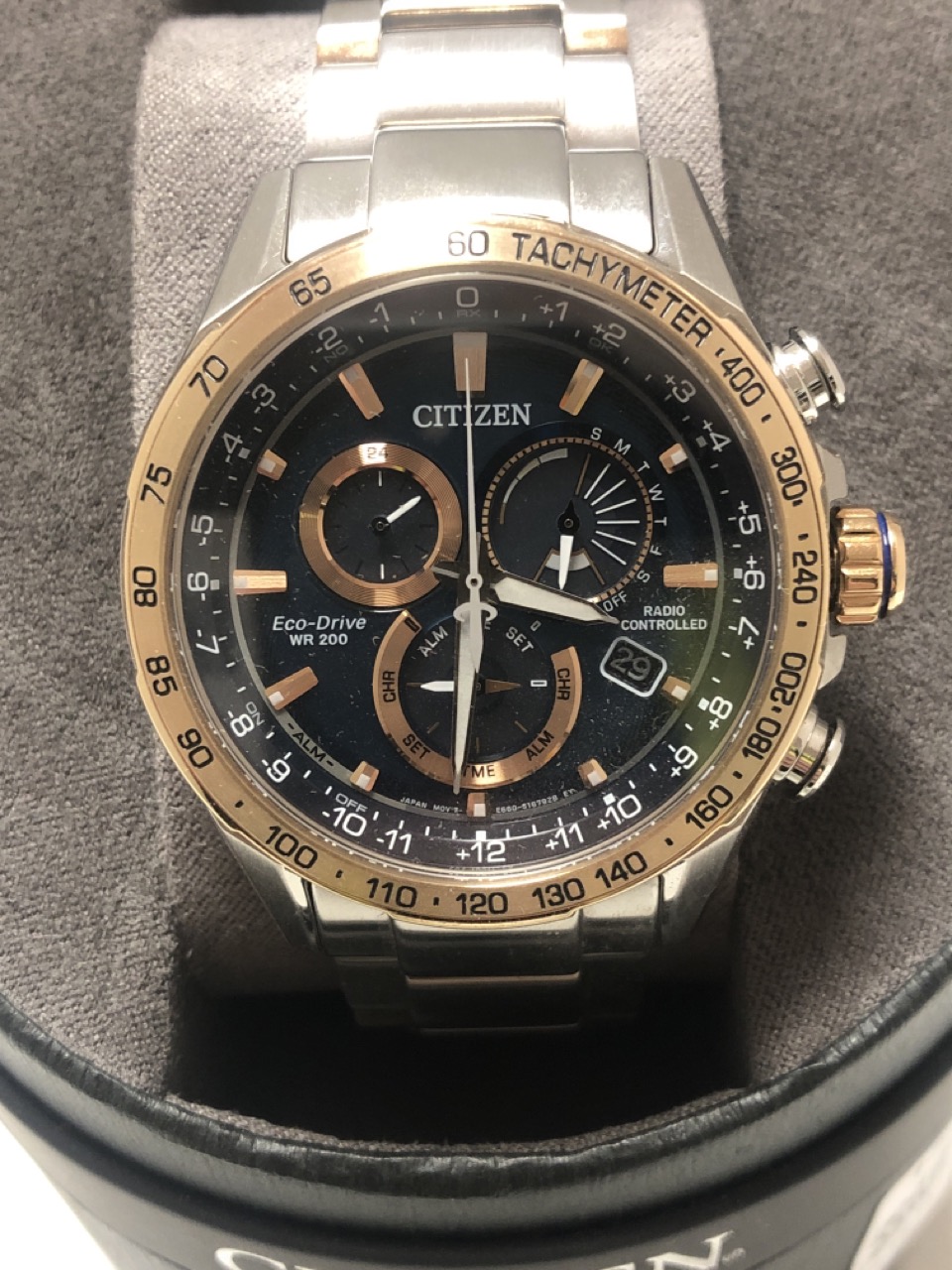 Lot 155  
            Edinburgh SR34 - Delivery Only 

                
CITIZEN ECO-DRIVE PCAT MEN'S WATCH - TWO-TONE STAINLESS STEEL AND BLUE DIAL ORIGI...