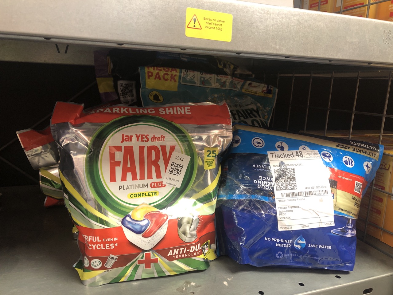 Lot 231  
            Edinburgh SR34 - Delivery Only 

                
QUANTITY OF ITEMS TO INCLUDE FINISH POWER DISHWASHER TABLETS, 110 TABS, FRESH SCE...