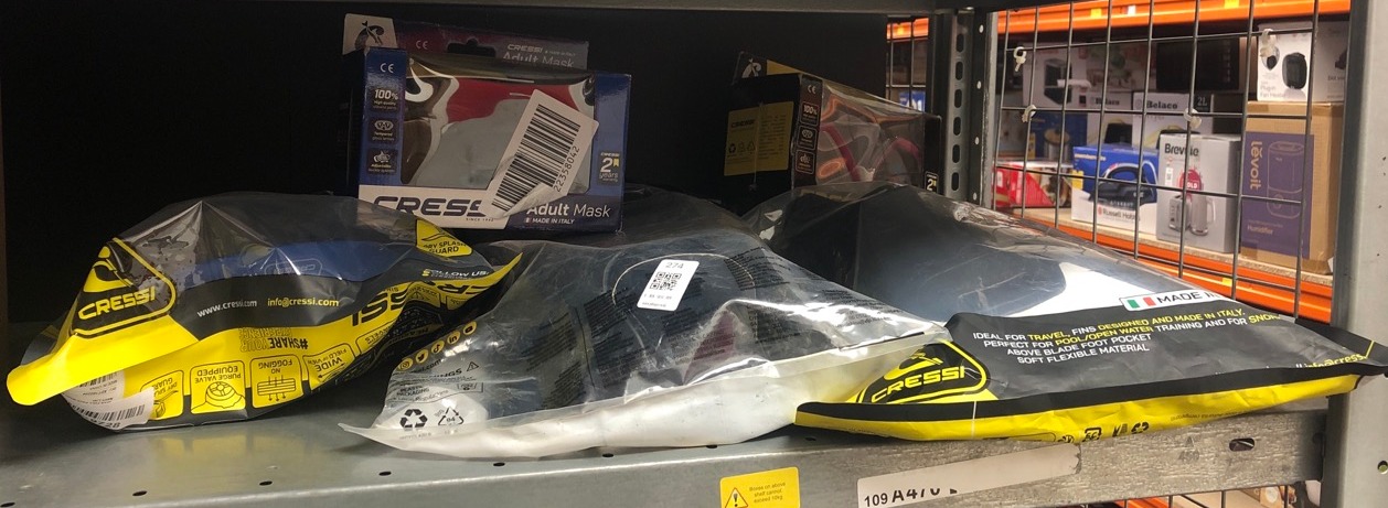 Lot 274  
            Edinburgh SR34 - Delivery Only 

                
QUANTITY OF SPORTS & EXERCISE ITEMS TO INCLUDE CRESSI PERLA, BLACK/BLACK: LOCATIO...